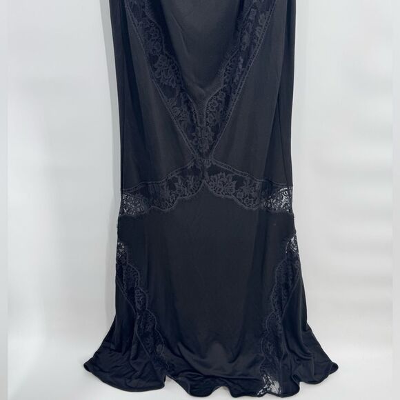 NWT Retrofete Chandler Dress Embroidered Lace Strapless Open Back Maxi Black Lg - Picture 4 of 13